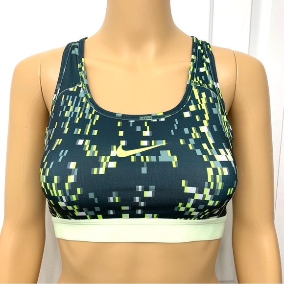 Nike Other - Nike Pro Dri-Fit Neon Green Sport Bra Racerback Training Top Size S